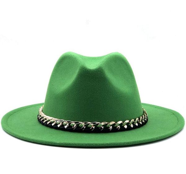 women men wool fedora hat with gold chain ribbon gentleman elegant lady winter autumn wide brim jazz panama sombrero cap hats7600461, Blue;gray
women men wool fedora hat with gold chain ribbon gentleman elegant lady winter autumn wide brim jazz panama sombrero cap hats7600461, Blue;gray