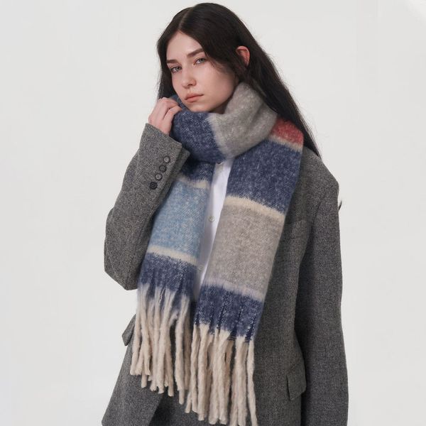 scarves ins winter warm cashmere scarves fashion multicolor stripe splicing tassel scarf simple commuting ol long muffler 230907, Blue;gray
scarves ins winter warm cashmere scarves fashion multicolor stripe splicing tassel scarf simple commuting ol long muffler 230907, Blue;gray