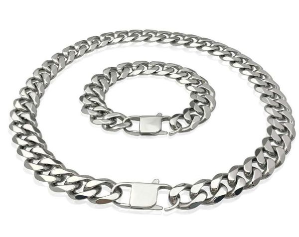 chains 13mm 15mm cuban link necklaces polishing stainless steel necklace bracelets set for men women jewelry2688191, Silver
chains 13mm 15mm cuban link necklaces polishing stainless steel necklace bracelets set for men women jewelry2688191, Silver