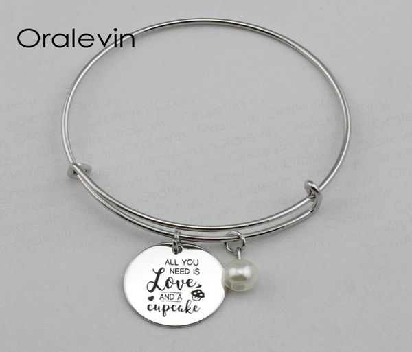 all you need is love and a cupcake inspirational hand stamped engraved pendant expandable bangle bracelet jewelry,10pcs/lot, #ln2183b8249848, Golden;silver
all you need is love and a cupcake inspirational hand stamped engraved pendant expandable bangle bracelet jewelry,10pcs/lot, #ln2183b8249848, Golden;silver