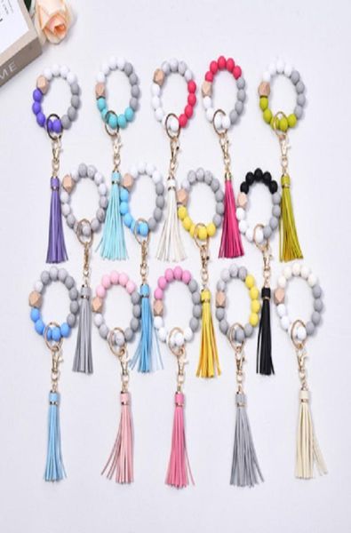 silicone key ring bracelet car keychain beaded wristlet tassel for women and girlslry6418299, Silver
silicone key ring bracelet car keychain beaded wristlet tassel for women and girlslry6418299, Silver