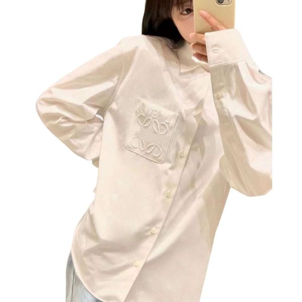designer shirt loewees original quality high luxury fashion series 3d embroidery long sleeve shirt autumn new men's and women's ve, White
designer shirt loewees original quality high luxury fashion series 3d embroidery long sleeve shirt autumn new men's and women's ve, White