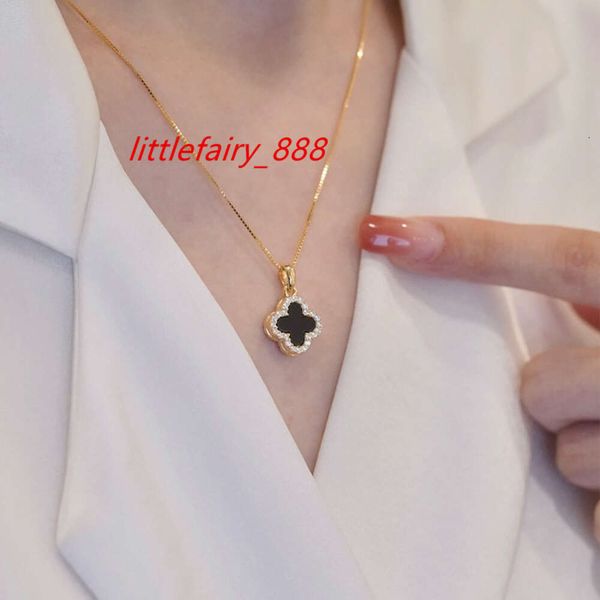 elegant stainless steel black mother of pearl clover cz necklace fashion double lucky four leaf clover necklace for women, Silver
elegant stainless steel black mother of pearl clover cz necklace fashion double lucky four leaf clover necklace for women, Silver