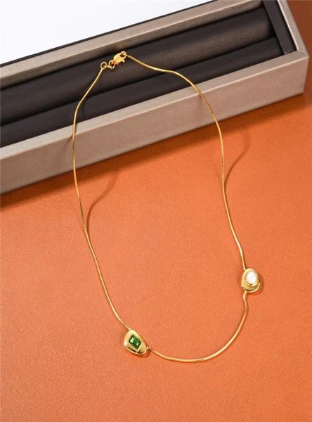 2022 autumn new retro simple necklaces bone emerald and pearl pendant clavicle chain female ins exquisite fashion jewelry1647316, Silver
2022 autumn new retro simple necklaces bone emerald and pearl pendant clavicle chain female ins exquisite fashion jewelry1647316, Silver