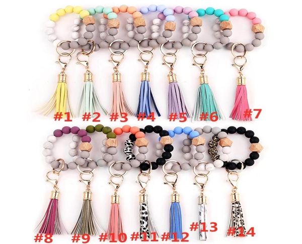 tassels wood bead keychain silicone beads bracelet party favor leather key ring food grade wrist keychains t2i529912822502, Silver
tassels wood bead keychain silicone beads bracelet party favor leather key ring food grade wrist keychains t2i529912822502, Silver