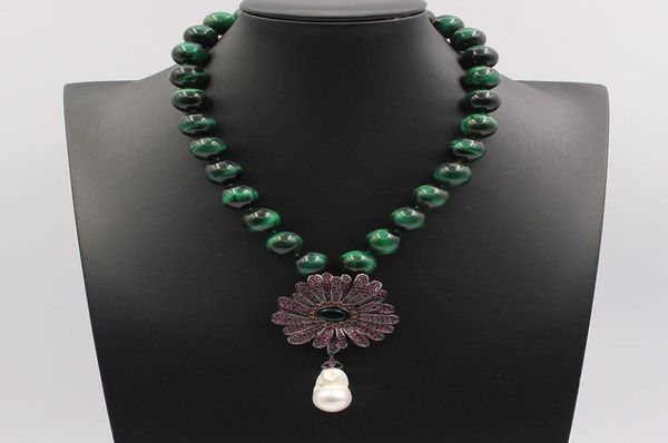 guaiguai jewelry 18quot 14mm green tiger eye round necklace white keshi pearl cz gunmetal gold plated flower pendant necklace fo4206981, Silver
guaiguai jewelry 18quot 14mm green tiger eye round necklace white keshi pearl cz gunmetal gold plated flower pendant necklace fo4206981, Silver