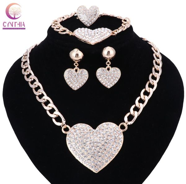 women romantic heart love crystal statement chokers ecklace earrings bracelet rings set for bridal gold color wedding dress jewelr8645595, Black
women romantic heart love crystal statement chokers ecklace earrings bracelet rings set for bridal gold color wedding dress jewelr8645595, Black