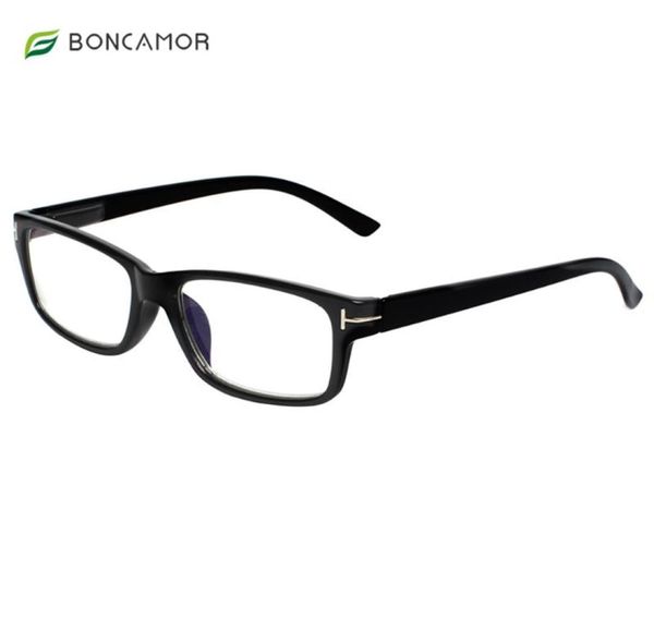 sunglasses boncamor reading glasses trendy rectangle frame blue light blocking computer eyeglasses readers men and women7329164, White;black