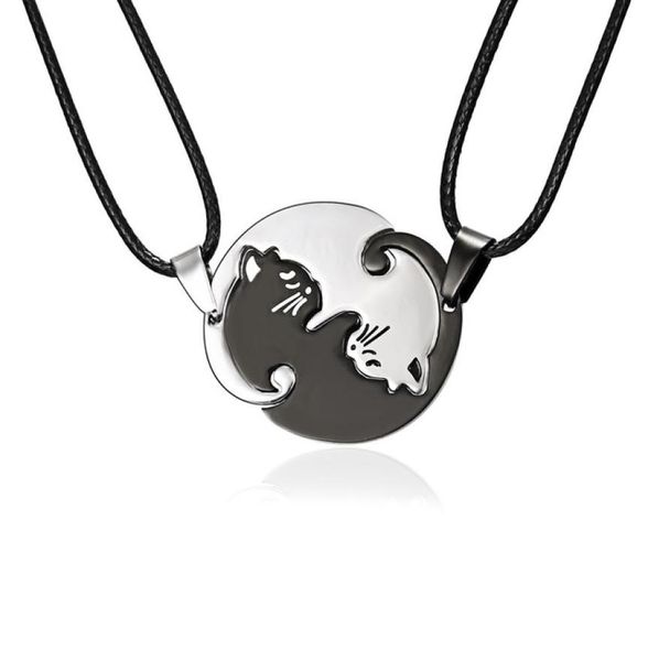 animal pendant black white cat stitching necklace simple friendship gift heart shape gold cute couple rope chain necklaces 2pcsse7534444, Silver
animal pendant black white cat stitching necklace simple friendship gift heart shape gold cute couple rope chain necklaces 2pcsse7534444, Silver
