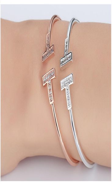 s925 silver bracelet plated bracelet double t platinum rose gold diamond fashion simple silver jewelry8950549, Black
s925 silver bracelet plated bracelet double t platinum rose gold diamond fashion simple silver jewelry8950549, Black