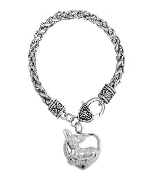 chihuahua heart dog pet charm lobster claw bracelet wheat chain animal lovers jewelry5181961, Golden;silver
chihuahua heart dog pet charm lobster claw bracelet wheat chain animal lovers jewelry5181961, Golden;silver