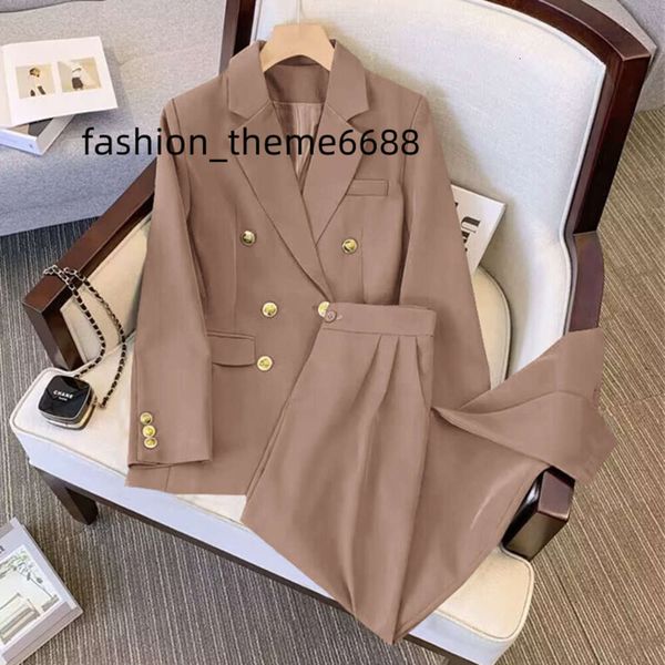 women ladies office suits double breasted suit casual spring autumn two-piece women suit, White
women ladies office suits double breasted suit casual spring autumn two-piece women suit, White