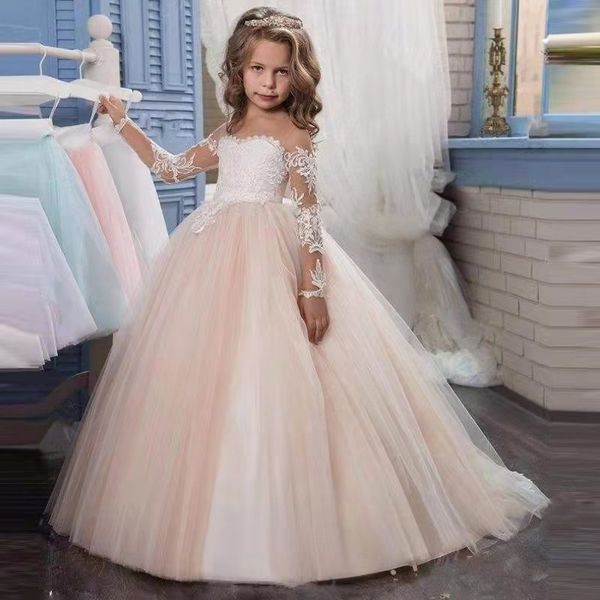 flower girls dress baby girl clothes lace 3d flowers applique beads puffy tulle kids birthday gown long illusion sleeves tulle girl pageant, White;blue
flower girls dress baby girl clothes lace 3d flowers applique beads puffy tulle kids birthday gown long illusion sleeves tulle girl pageant, White;blue