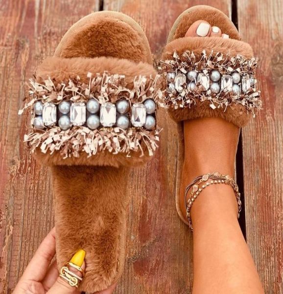indoor furry women slippers large rhinestone string bead luxury design flat heel fluffy fur house slides fashion shoes ladies y2014205892, Black
indoor furry women slippers large rhinestone string bead luxury design flat heel fluffy fur house slides fashion shoes ladies y2014205892, Black