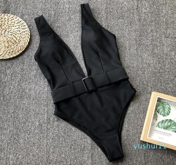wholesolid biquini 2019 pure deep v backless swimwear maillot de bain femme with belt body swimming suit for women bathi1042009
wholesolid biquini 2019 pure deep v backless swimwear maillot de bain femme with belt body swimming suit for women bathi1042009