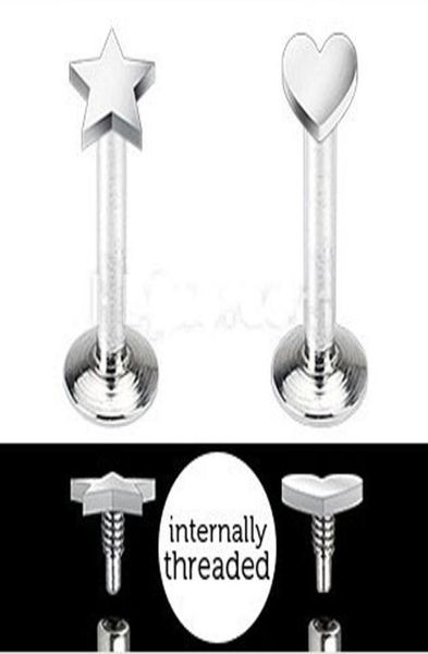 16g m6810m 3mm star heart internally threaded labret monroe lip bar ring stud body jewelry tragus ear rings7068674, Black
16g m6810m 3mm star heart internally threaded labret monroe lip bar ring stud body jewelry tragus ear rings7068674, Black