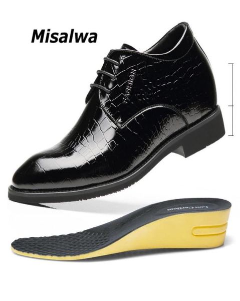 misalwa patent leather men formal elevator shoes wedding business 57 cm height increase lift shoes invisible winter spring a0607395726, Black
misalwa patent leather men formal elevator shoes wedding business 57 cm height increase lift shoes invisible winter spring a0607395726, Black