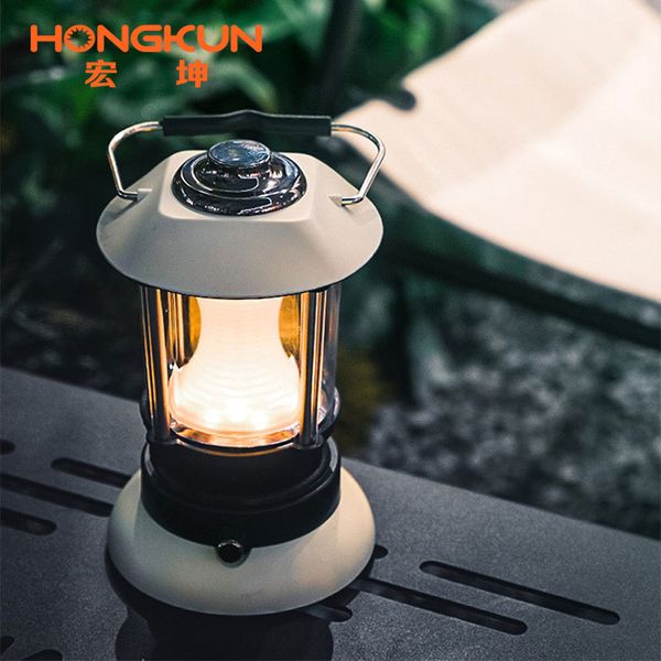 

new multi-functional Outdoor tent atmosphere light Portable horse light Retro charging light Camping light