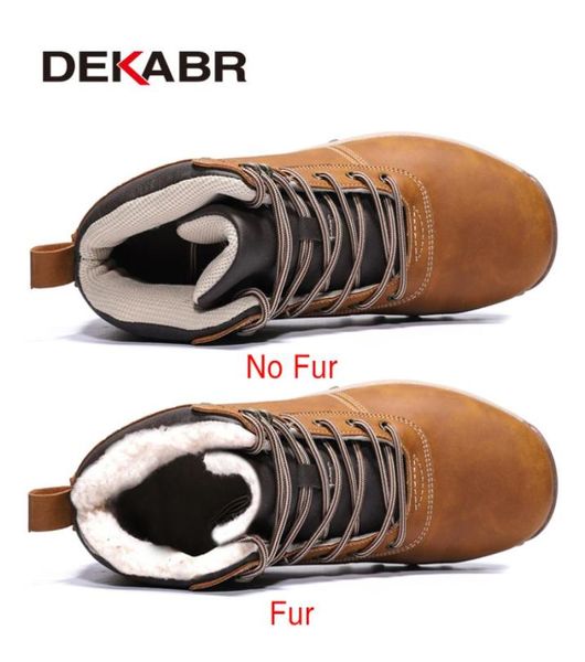 dekabr winter warm men boots genuine leather fur plus snow handmade waterproof working ankle boots high shoes4272130, Black
dekabr winter warm men boots genuine leather fur plus snow handmade waterproof working ankle boots high shoes4272130, Black