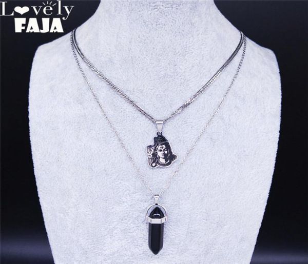 afawa stainless steel shiva parvati ganesha art hindu god figure religious statement necklace jewelry bisuteria n3766s037827648, Silver
afawa stainless steel shiva parvati ganesha art hindu god figure religious statement necklace jewelry bisuteria n3766s037827648, Silver