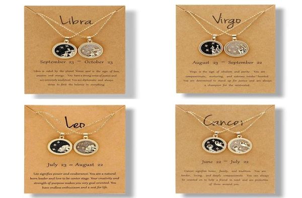 fashion 12 constellation necklaces for women 2 pcset chain zodiac sign coin pendant necklace birthday couple jewelry gift6066013, Silver
fashion 12 constellation necklaces for women 2 pcset chain zodiac sign coin pendant necklace birthday couple jewelry gift6066013, Silver