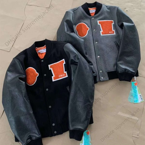 designer jacket off brand white coat new fall/winter heavy industry embroidered alphabet wool baseball jacket men's and women's ca, Black;brown
designer jacket off brand white coat new fall/winter heavy industry embroidered alphabet wool baseball jacket men's and women's ca, Black;brown