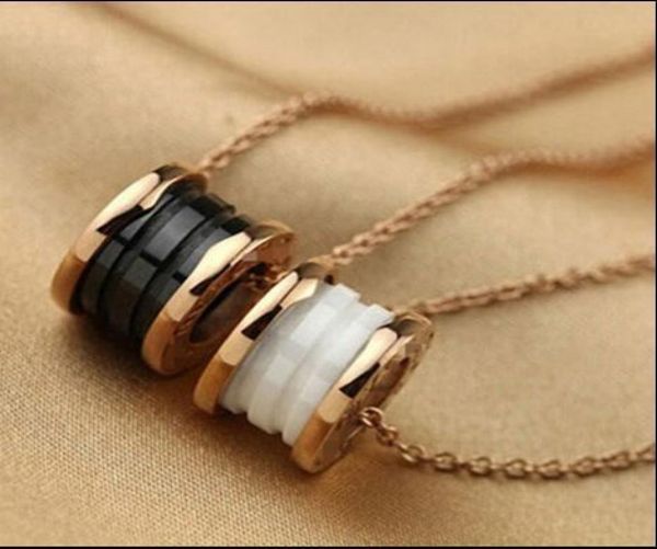 new 18k rose gold necklace four black and white ceramic spring necklace for woman jewelry pendant coil for women 7579856, Silver
new 18k rose gold necklace four black and white ceramic spring necklace for woman jewelry pendant coil for women 7579856, Silver