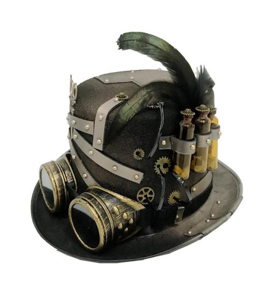 men women handmade steampunk hat magic bowler hat punk cosplay fedora5657576, Blue;gray
men women handmade steampunk hat magic bowler hat punk cosplay fedora5657576, Blue;gray
