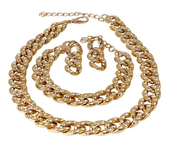 necklace bracelet earrings 3piece sets woman fashion personality punk cuban chains necklaces simple retro ccb gold silver rhinest4787587, Black
necklace bracelet earrings 3piece sets woman fashion personality punk cuban chains necklaces simple retro ccb gold silver rhinest4787587, Black