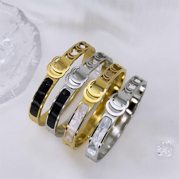 designer bracelet bangle charm bracelet luxury bracelets women letter jewelry plated stainless steel 18k gold wristband cuff fashi277p, Black
designer bracelet bangle charm bracelet luxury bracelets women letter jewelry plated stainless steel 18k gold wristband cuff fashi277p, Black