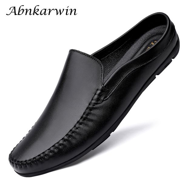 dress shoes summer mens low casual slip on half shoes for men leather italian designer breathable 230907, Black
dress shoes summer mens low casual slip on half shoes for men leather italian designer breathable 230907, Black