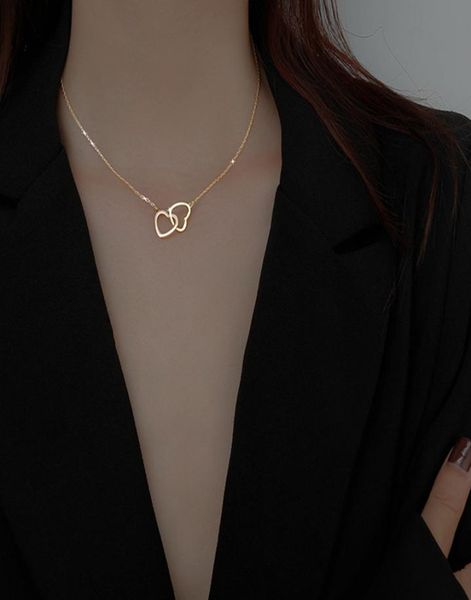 fashion metal alloy peach heart double heart necklace women039s ring interlocking small love necklace women jewelryor1829713, Silver
fashion metal alloy peach heart double heart necklace women039s ring interlocking small love necklace women jewelryor1829713, Silver