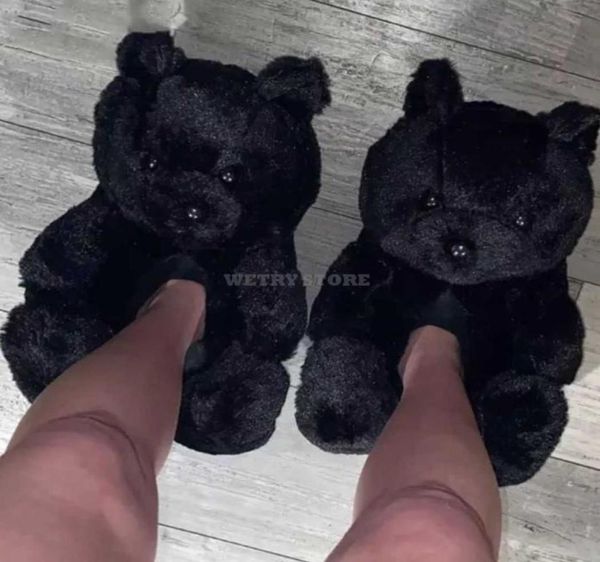 women teddy bear plush slippers cartoon cute bear house slipper winter warm furry faux fur slides woman furry home indoor p08282849574, Black
women teddy bear plush slippers cartoon cute bear house slipper winter warm furry faux fur slides woman furry home indoor p08282849574, Black