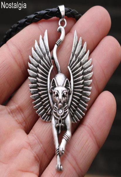 egypt cat with angel wings bastet ethnic cat jewelry necklace wicca pagan talisman egyptian sphinx jwelry for women men 20194515109, Silver
egypt cat with angel wings bastet ethnic cat jewelry necklace wicca pagan talisman egyptian sphinx jwelry for women men 20194515109, Silver