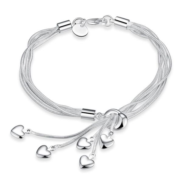 fashion 925 silver plated hearts charms bracelet chain bangle women bracelet gift ladies hand jewelry h0677605441, Black
fashion 925 silver plated hearts charms bracelet chain bangle women bracelet gift ladies hand jewelry h0677605441, Black