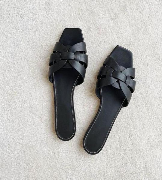 name brand slippers tribute flat sole sandals woven leather women sandal slide slipper slip square toe shoes lady outdoor party dr3171404, Black
name brand slippers tribute flat sole sandals woven leather women sandal slide slipper slip square toe shoes lady outdoor party dr3171404, Black
