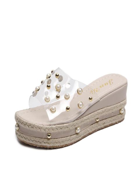 fashion pearls wedges heel shoes women slipper sandals platform shoes woman sandalia transparente women039s sandals shoes2742223, Black
fashion pearls wedges heel shoes women slipper sandals platform shoes woman sandalia transparente women039s sandals shoes2742223, Black