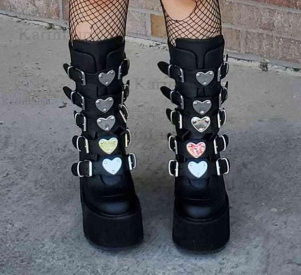 brand design gothic boots ins great quality fashion cool motorcycle boots big size 43 wedges heart platform midcalf boots h115939936, Black
brand design gothic boots ins great quality fashion cool motorcycle boots big size 43 wedges heart platform midcalf boots h115939936, Black