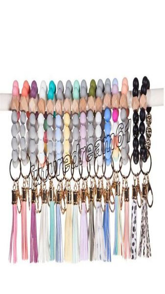14 style tassels wood bead keychain silicone beads bracelet party favor leather key ring food grade wrist keychains4299506, Silver
14 style tassels wood bead keychain silicone beads bracelet party favor leather key ring food grade wrist keychains4299506, Silver