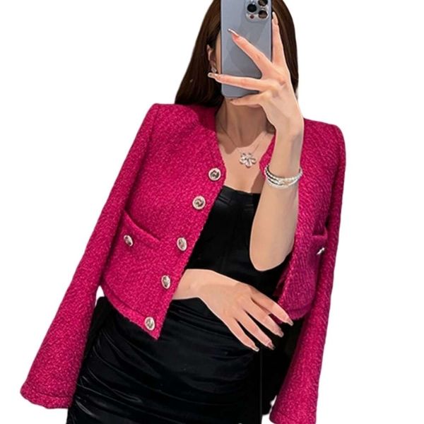 designer women's coat men's women original quality new spring fashion women's o-neck long sleeve rose tweed woolen short jack, Black;brown
designer women's coat men's women original quality new spring fashion women's o-neck long sleeve rose tweed woolen short jack, Black;brown