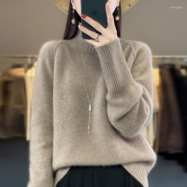 women's sweaters autumn and winter sweater wool cashmere high neck knitted pullover loose soft thickened top, White;black
women's sweaters autumn and winter sweater wool cashmere high neck knitted pullover loose soft thickened top, White;black