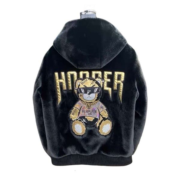 designer jacket men's women original quality winter mink plush jacket men women thick warm hooded cashmere coat little bear gold stampi, Black
designer jacket men's women original quality winter mink plush jacket men women thick warm hooded cashmere coat little bear gold stampi, Black