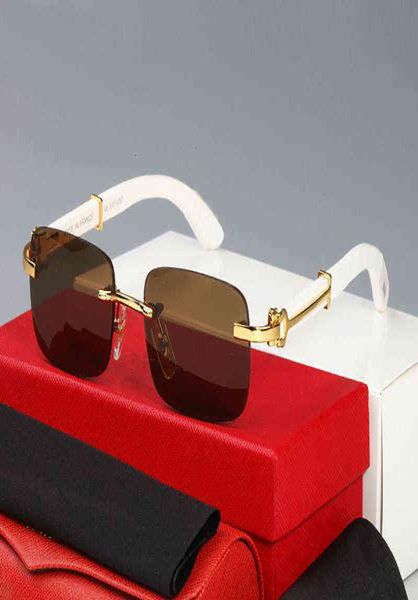 man carti glasses designer sunglasses women fashion frameless rectangle coating buffalo horn sunglass uv400 evidence eyeglass wood9798474, White;black
man carti glasses designer sunglasses women fashion frameless rectangle coating buffalo horn sunglass uv400 evidence eyeglass wood9798474, White;black