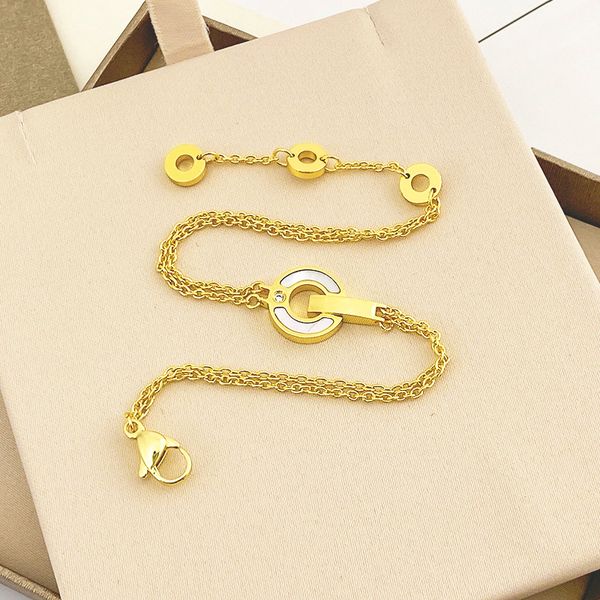 fashion chain bracelet designer shell letter b men and women style stainless steel jewelry non-fading gift, Black
fashion chain bracelet designer shell letter b men and women style stainless steel jewelry non-fading gift, Black