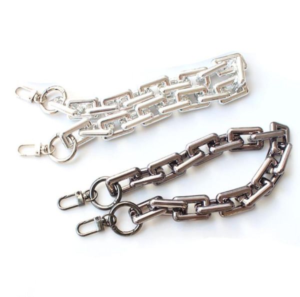 

30405060cm acrylic bag strap detachable handbag handles diy replacement bag chain belt for shoulder chain bags straps8660857, Black