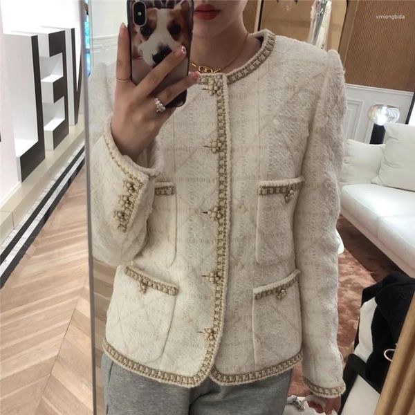 women's jackets 2023 autumn winter ladies tweed chain cardigan jacket women elegant long sleeve o-neck blazer coat clothing, Black;brown
women's jackets 2023 autumn winter ladies tweed chain cardigan jacket women elegant long sleeve o-neck blazer coat clothing, Black;brown