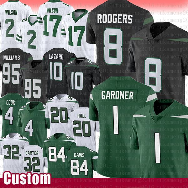 mens 2 zach wilson football jersey aaron rodgers ahmad sauce gardner garrett wilson quinnen williams allen lazard dalvin cook breece hall mi, Black;red
mens 2 zach wilson football jersey aaron rodgers ahmad sauce gardner garrett wilson quinnen williams allen lazard dalvin cook breece hall mi, Black;red