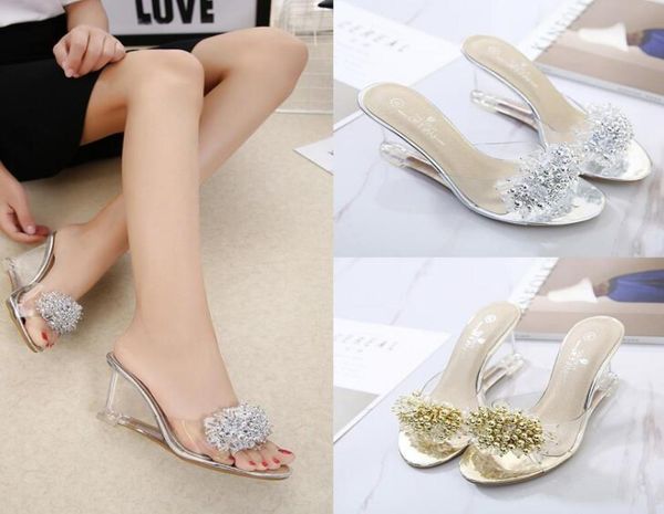 2019 women crystal slippers pvc wedge sandals summer crystal transparent high heel shoes glass rhinestone slipper a4515238745, Black
2019 women crystal slippers pvc wedge sandals summer crystal transparent high heel shoes glass rhinestone slipper a4515238745, Black