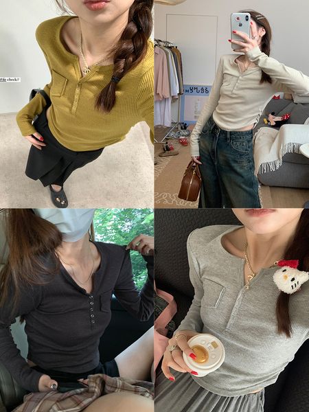 fashionable autumn small v-neck pleating long-sleeved sweater womens autumn thin inner match pocket bottoming shirt casual style, White
fashionable autumn small v-neck pleating long-sleeved sweater womens autumn thin inner match pocket bottoming shirt casual style, White