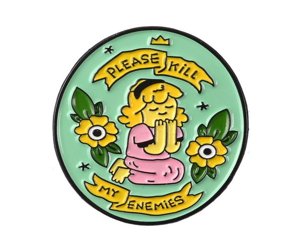 please kill my enemies enamel pin praying girl badge brooch lapel pin denim jeans shirt bag cartoon jewelry gift for friends7637590, Gray
please kill my enemies enamel pin praying girl badge brooch lapel pin denim jeans shirt bag cartoon jewelry gift for friends7637590, Gray